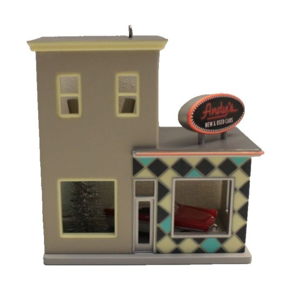 Hallmark Ornament 2014 ANDY'S CARS Nostalgic Houses and Shops Series #31